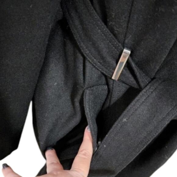 CALVIN klein Black belted hooded wool blend Walking coat plus size 3X new!!! - Picture 8 of 15